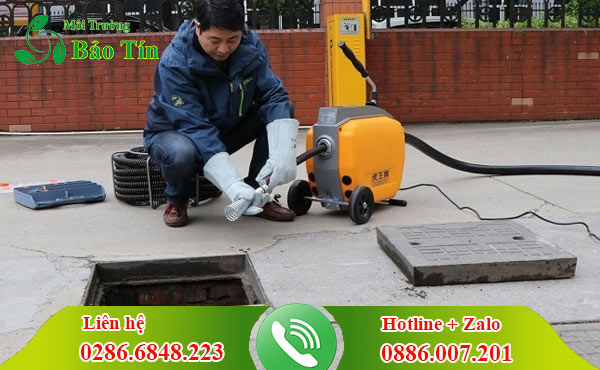 Thông cống nghẹt huyện Chợ Mới tại Môi Trường Bảo Tín sử dụng những loại máy móc nào?