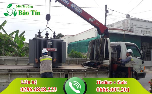 Thanh lý máy trạm biến áp cũ cháy hư hỏng tại Long An